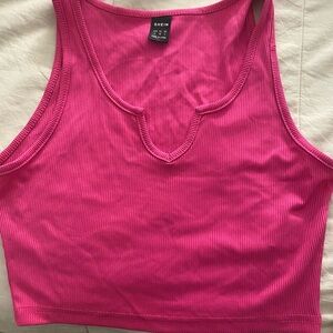 Fuchsia Ribbed Tank Top
